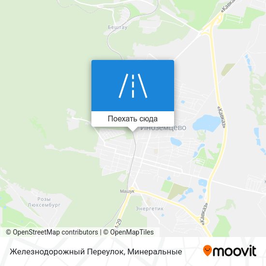Карта Железнодорожный Переулок
