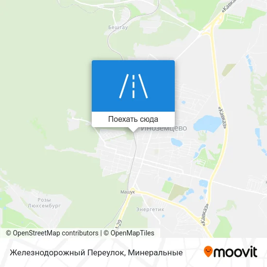 Карта Железнодорожный Переулок