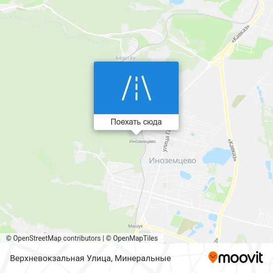 Карта Верхневокзальная Улица