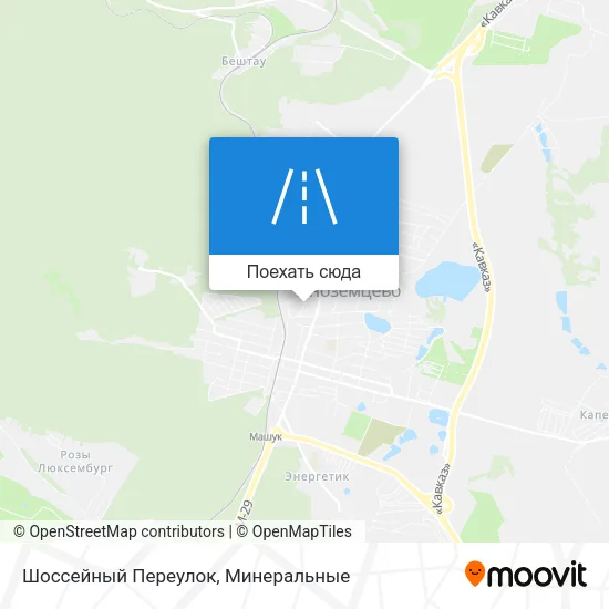 Карта Шоссейный Переулок
