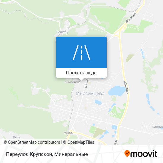 Карта Переулок Крупской