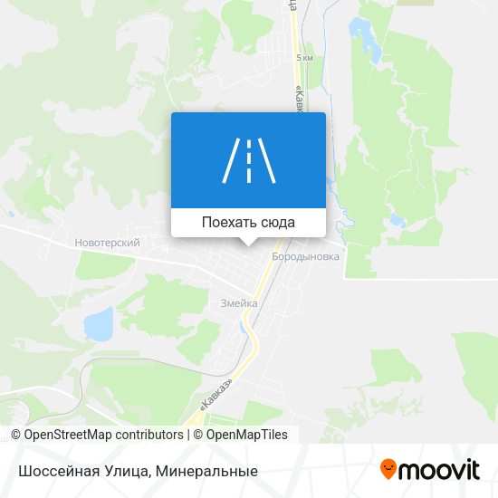 Карта Шоссейная Улица