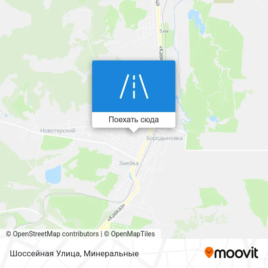 Карта Шоссейная Улица