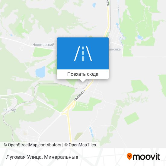 Карта Луговая Улица