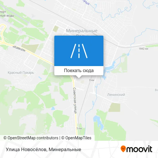 Карта Улица Новосёлов
