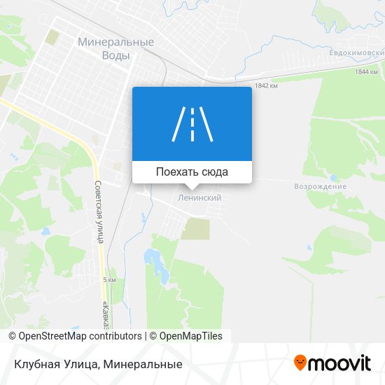 Карта Клубная Улица