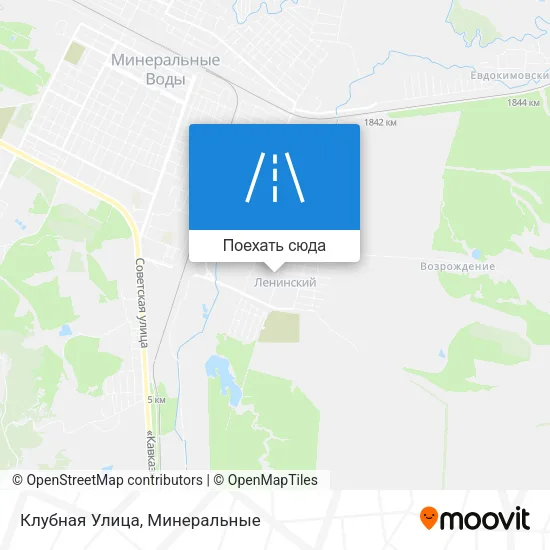 Карта Клубная Улица