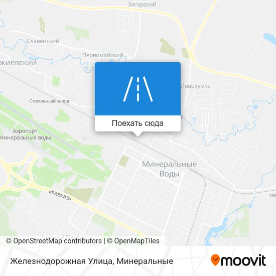 Карта Железнодорожная Улица