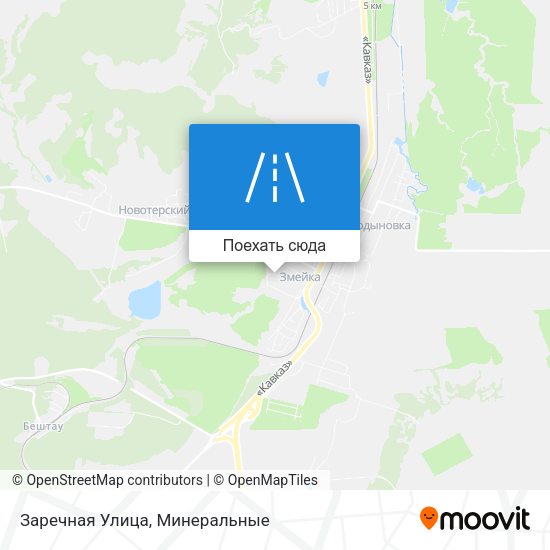 Карта Заречная Улица