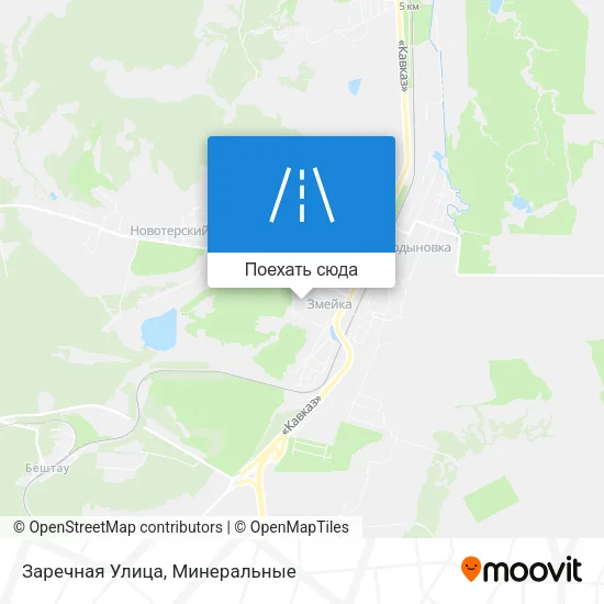 Карта Заречная Улица