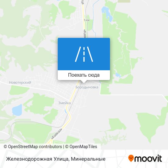 Карта Железнодорожная Улица
