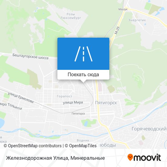 Карта Железнодорожная Улица