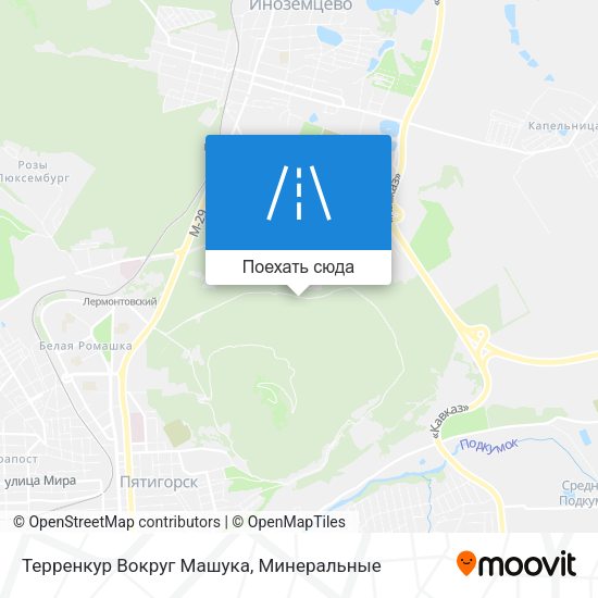 Карта Терренкур Вокруг Машука