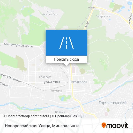 Карта Новороссийская Улица