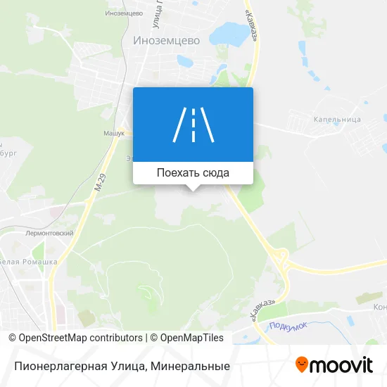 Карта Пионерлагерная Улица