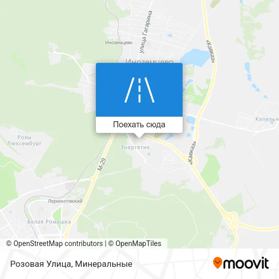 Карта Розовая Улица