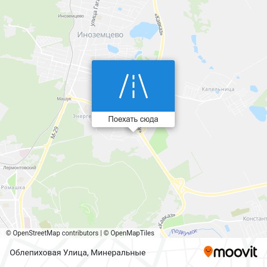 Карта Облепиховая Улица