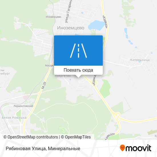 Карта Рябиновая Улица