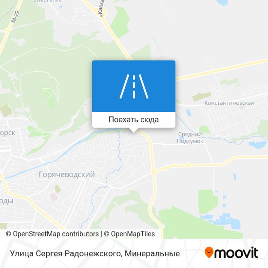 Карта Улица Сергея Радонежского
