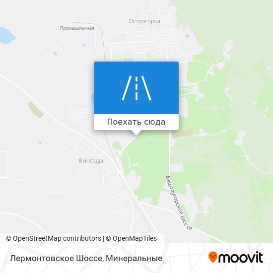 Карта Лермонтовское Шоссе