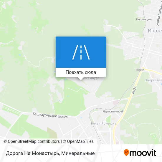 Карта Дорога На Монастырь