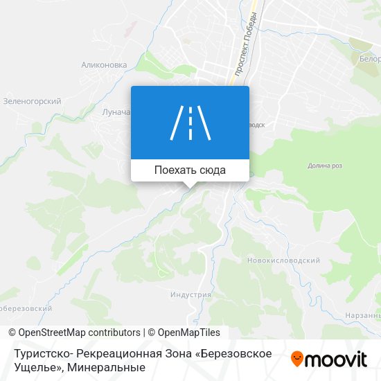 Карта Туристско- Рекреационная Зона «Березовское Ущелье»