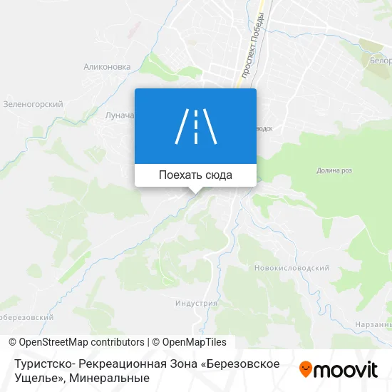 Карта Туристско- Рекреационная Зона «Березовское Ущелье»