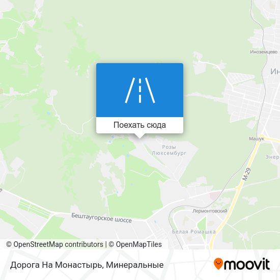 Карта Дорога На Монастырь