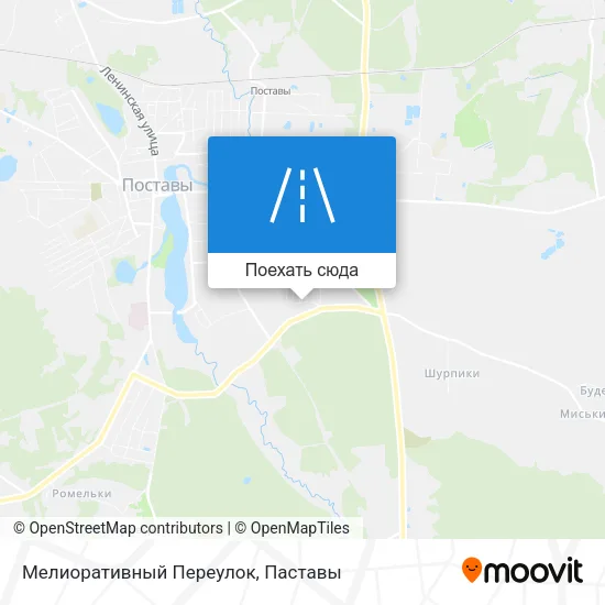 Карта Мелиоративный Переулок