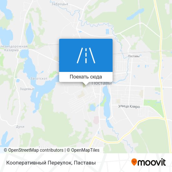 Карта Кооперативный Переулок