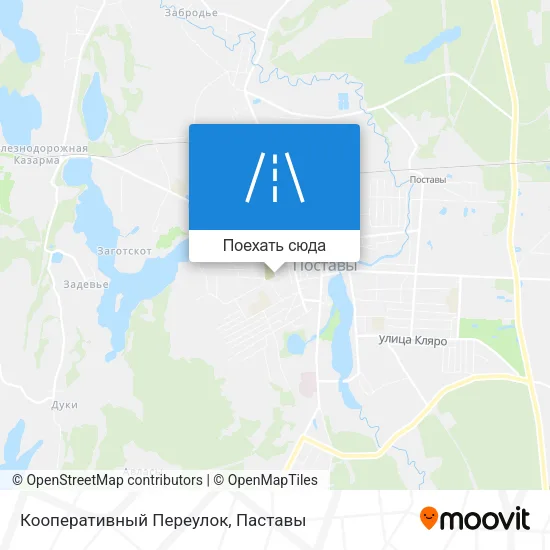 Карта Кооперативный Переулок
