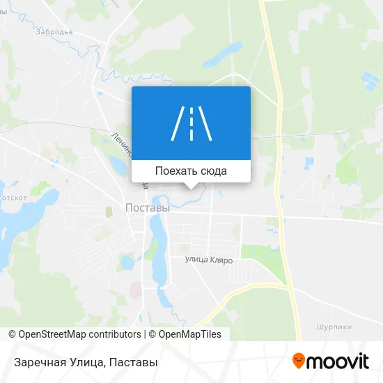 Карта Заречная Улица