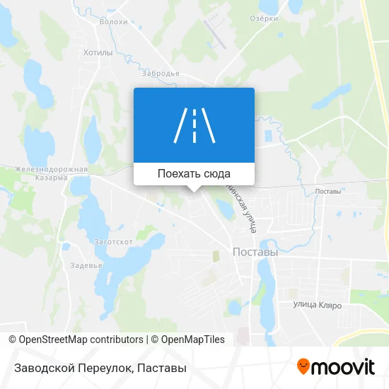 Карта Заводской Переулок