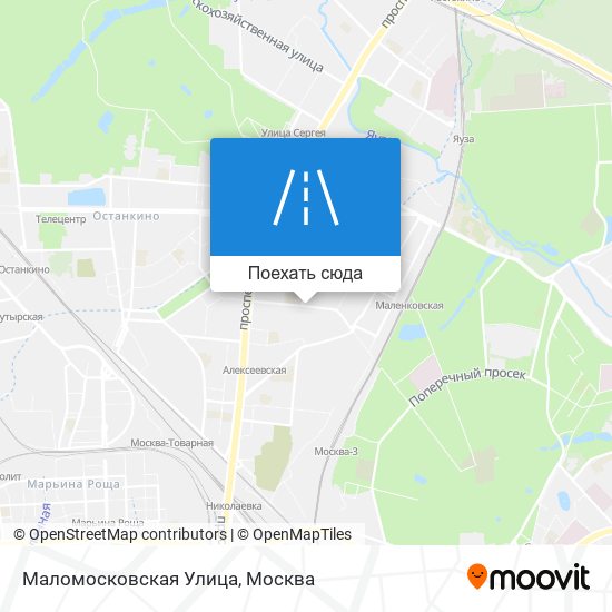 Карта Маломосковская Улица