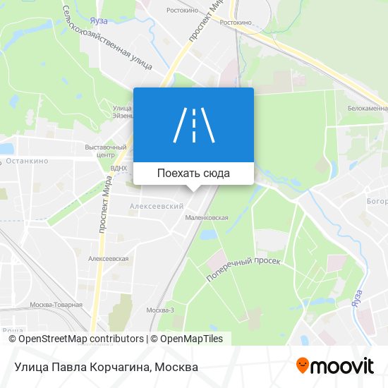 Карта Улица Павла Корчагина