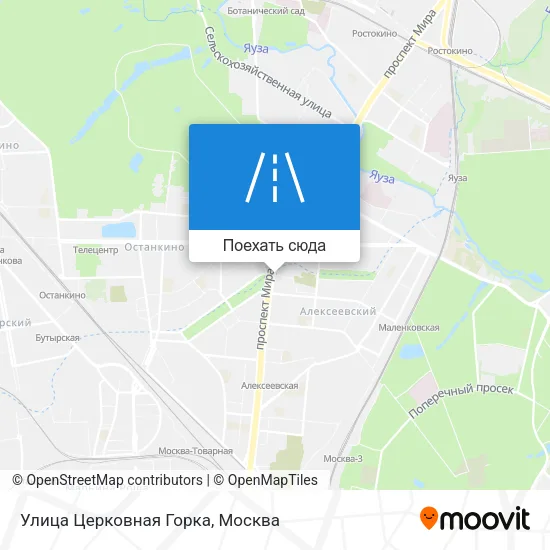 Карта Улица Церковная Горка