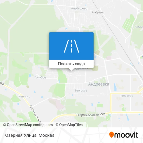 Карта Озёрная Улица