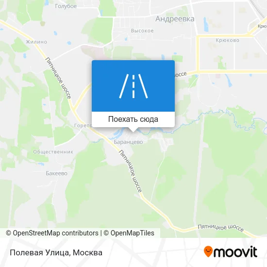 Карта Полевая Улица