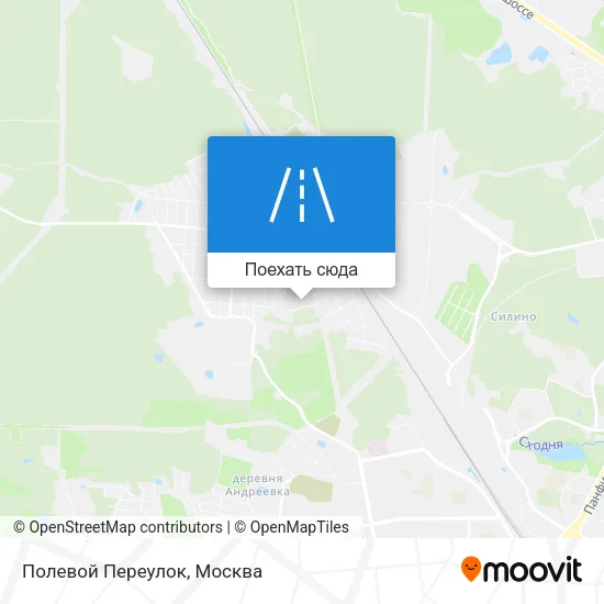 Карта Полевой Переулок