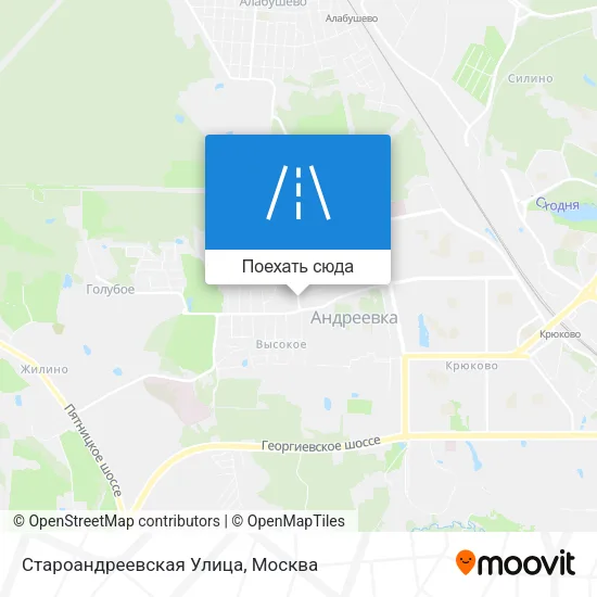 Карта Староандреевская Улица