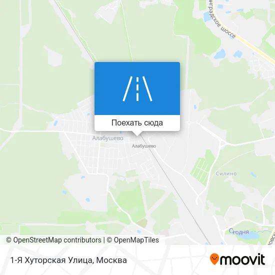 Карта 1-Я Хуторская Улица