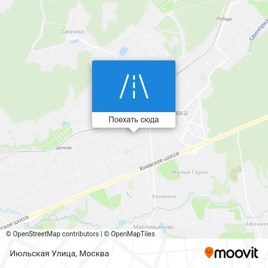 Карта Июльская Улица