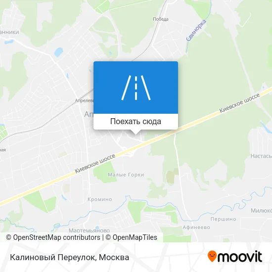Карта Калиновый Переулок