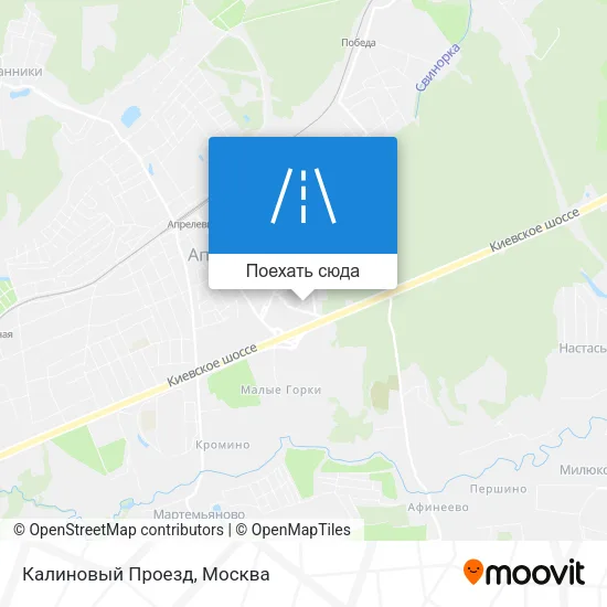 Карта Калиновый Проезд