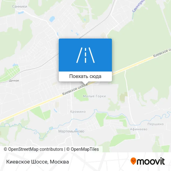 Карта Киевское Шоссе