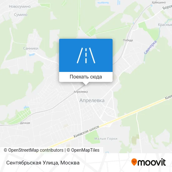 Карта Сентябрьская Улица