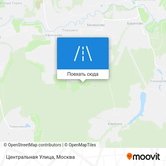 Карта Центральная Улица