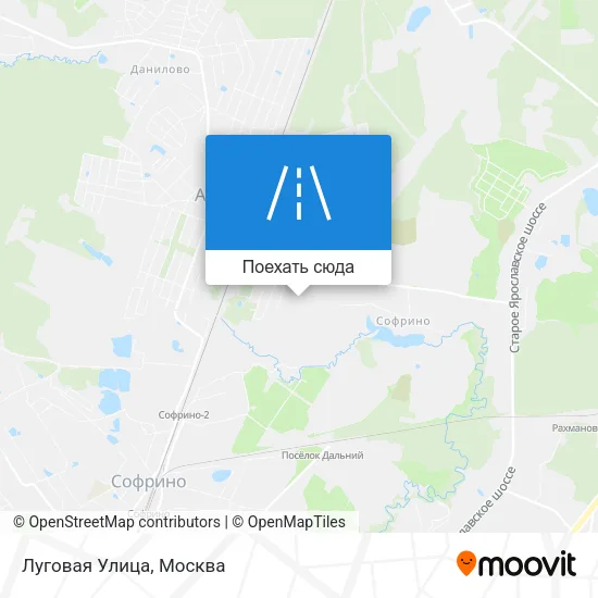 Карта Луговая Улица
