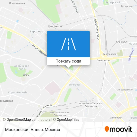 Карта Московская Аллея