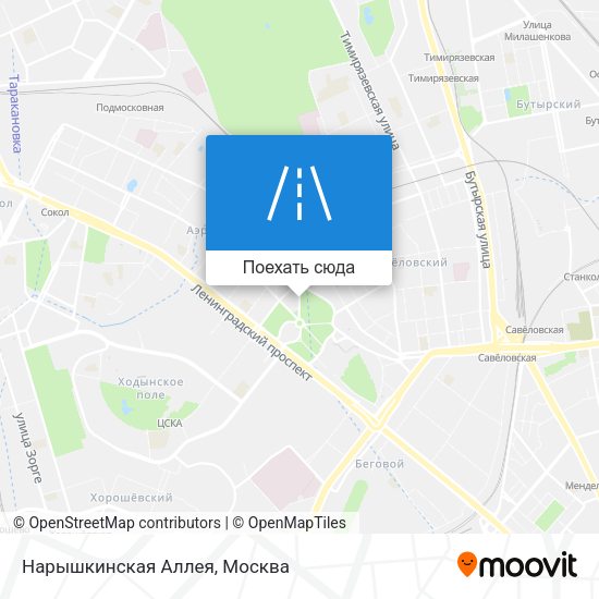 Карта Нарышкинская Аллея
